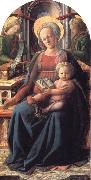 Fra Filippo Lippi Madonna and Child Enthroned with Two Angels USA oil painting artist